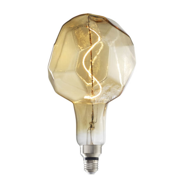 WeBulb ｜復古LED吊燈- 珠寶 / 造型燈絲燈泡+吸頂吊線燈頭[啞光鍍金] 第3張的照片