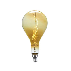 WeBulb ｜復古LED吊燈- PS52 / 水滴造型燈絲燈泡+吸頂吊線燈頭[啞光鍍金] 第3張的照片