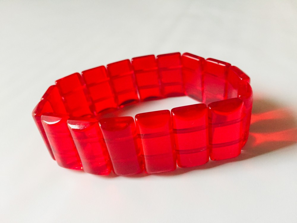 生産中止品　最後✨　アンダラクリスタルバンド・バングル「チャーミー°˖✧◝(⁰▿⁰)◜✧˖°✨」赤