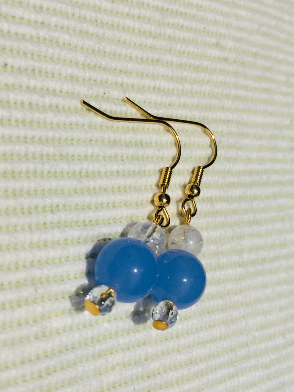 アンダラクリスタル　「碧い騎士⚔」　ピアスかイヤリング(^_-)-☆