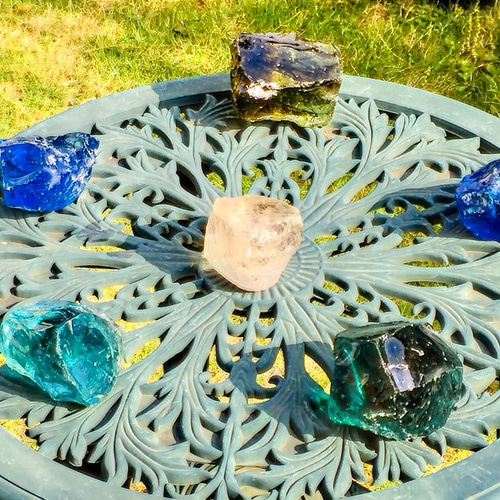 インドネシア産アンダラクリスタル　マルチカラー　ブルー系 インドネシア産アンダラクリスタル マルチカラー ブルー系