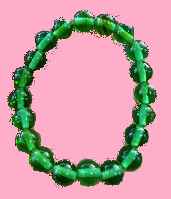インドネシア産アンダラクリスタル　森林の緑ブレスレット　１１ｍｍ