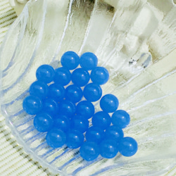 インドネシア産アンダラクリスタル　碧い真珠ブレスレット　１0ｍｍビーズばら売り(^_-)-☆ 1枚目の画像