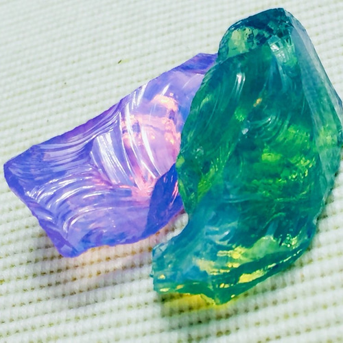 レアなカップル インドネシア産アンダラクリスタル「海のゼリー＆愛の