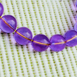 美°˖✧◝(⁰▿⁰)◜✧˖°　インドネシア産アンダラクリスタル　紫ブレスレット✨８ｍｍ 2枚目の画像
