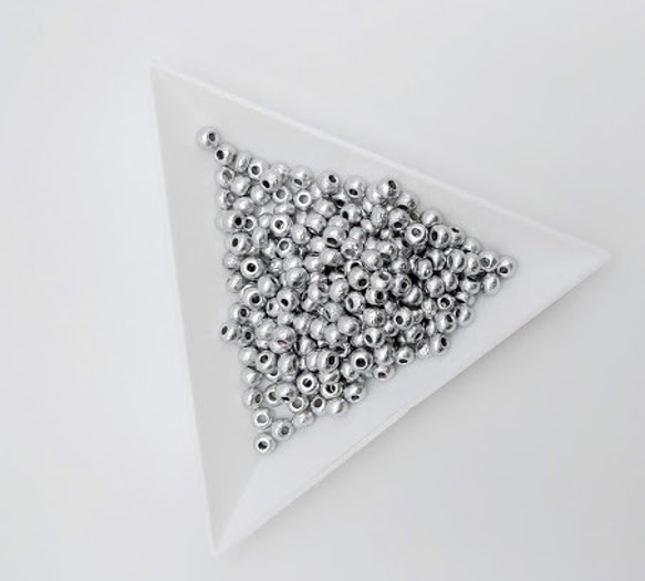 チェコシードビーズA　特大　6/0　エッチドアルミニウムシルバー　14ｇ　ASEEDBEADSL 5枚目の画像