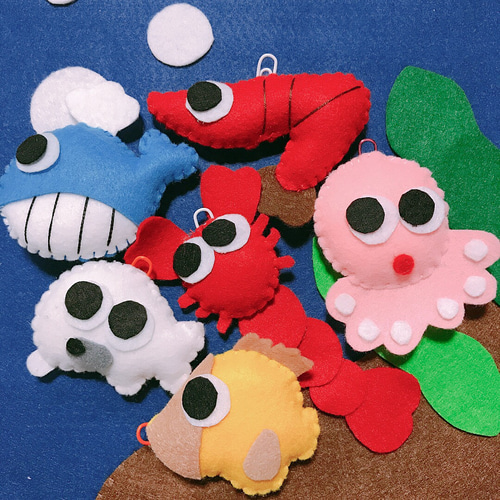 フェルトのお魚釣りセット☆フェルトのままごと☆子供の日、プレゼント