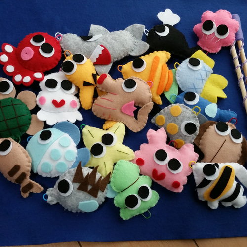 ☆フェルトおもちゃ☆魚釣りセット さとふる限定》おうちで遊べるフェルトおもちゃ(魚釣りセット