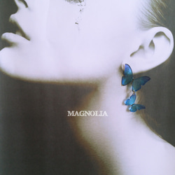 再✮ゆらゆら揺れる　BLUE　Butterfly　ｱｼﾝﾒﾄﾘｰPierce or Earring 3枚目の画像