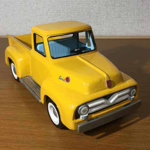 木製ミニカーフォードトラックF-100 その他置物 コスモズ