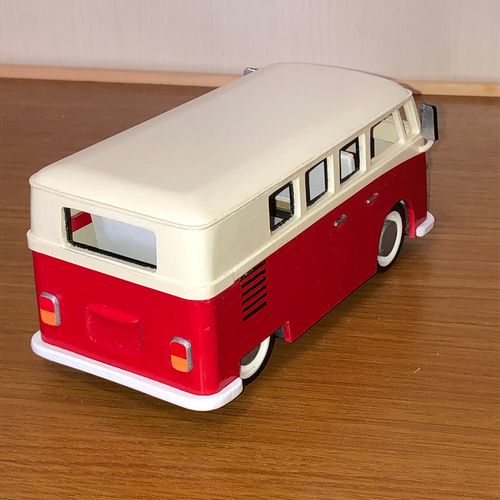 【全品送料無料】 木製ミニカーフォルクスワーゲンバス その他置物 コスモズ ミニカー
