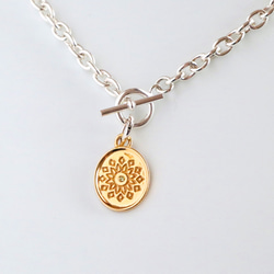 Oval Signet Necklace (combi） 3枚目の画像