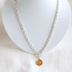 Oval Signet Necklace (combi） 8枚目の画像