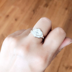 ✧silver925 ｱｸｱﾏﾘﾝ✧ Lozenge Ring 7枚目の画像