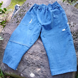 藍染め木綿の刺し子パンツ 6枚目の画像
