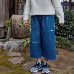 藍染め木綿の刺し子パンツ 9枚目の画像