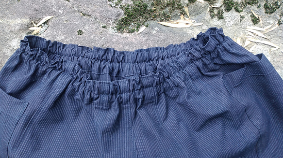 着物リメイク　紬のふんわりバルーンパンツ 7枚目の画像