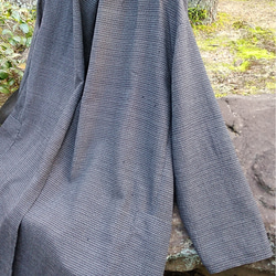 着物リメイク　夏紬の羽織りカーディガン 7枚目の画像