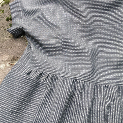 着物リメイク　木綿のティアードワンピース 6枚目の画像