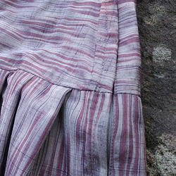 着物リメイク　春色紬のセットアップ/リバーシブル/絹 5枚目の画像
