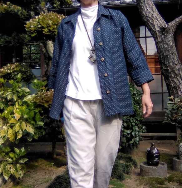 着物リメイク 近江上布のブラウス ブラウス 古布華 通販 9027160  