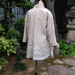 着物リメイク　綿絽の軽く羽織れるブラウス 4枚目の画像