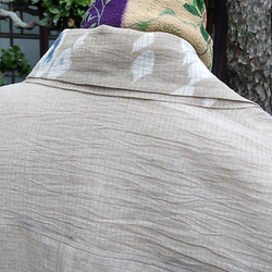 着物リメイク　綿絽の軽く羽織れるブラウス 5枚目の画像