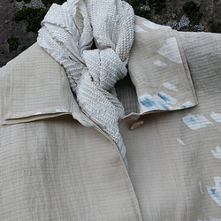 着物リメイク　綿絽の軽く羽織れるブラウス 6枚目の画像