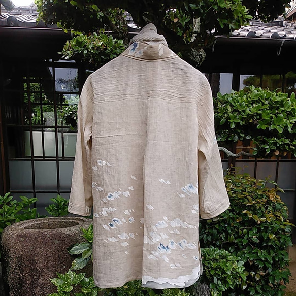 着物リメイク　綿絽の軽く羽織れるブラウス 8枚目の画像