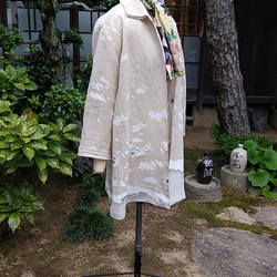 着物リメイク　綿絽の軽く羽織れるブラウス 9枚目の画像