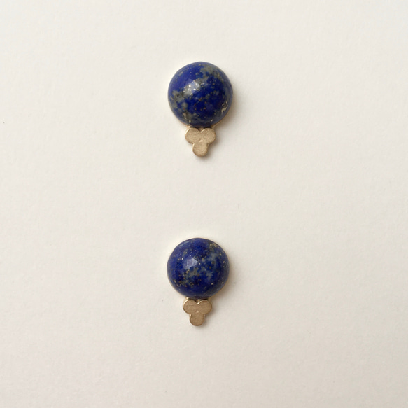 ラピスラズリのピアス　Hemisphere Earrings_Lapis Lazuli 3枚目の画像