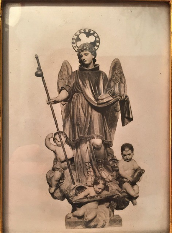 天使のリトグラフ入り木製金彩額979 2枚目の画像