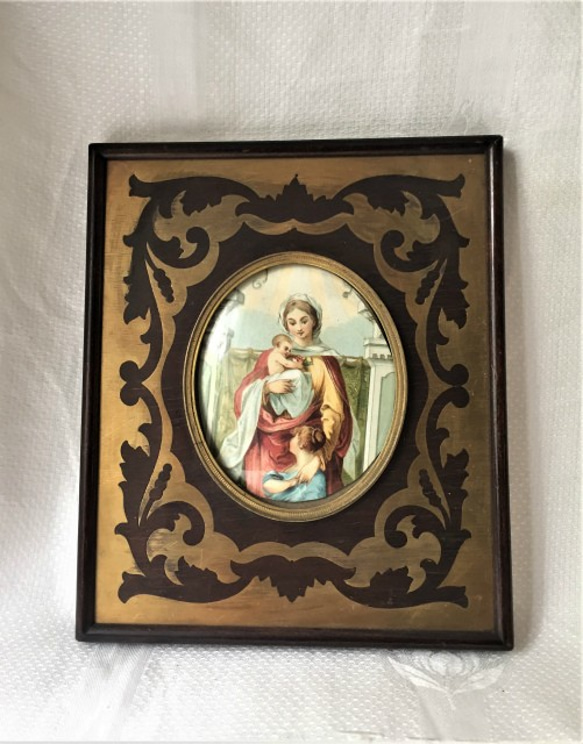 聖母子像入り木製額991 1枚目の画像