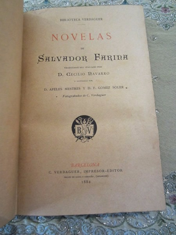 19世紀のお話の本　Book180 "Novelas de S.Farina"　sold out! 4枚目の画像