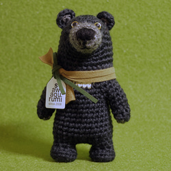 ツキノ輪クマ魔除けアンテーク 謹製 ツキノワグマ牙 ストラップ 希少 魔除け 熊牙 月の輪熊 牙
