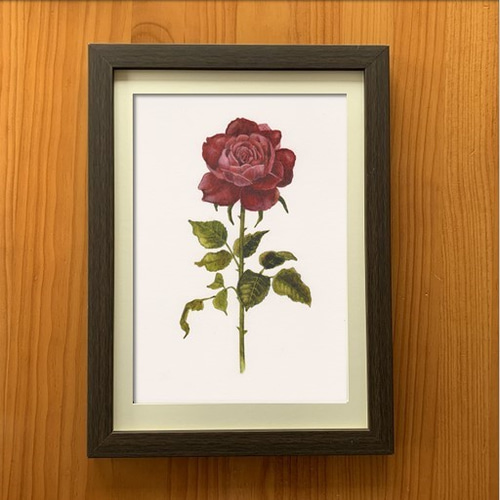 CHROMEHEARTS type☆A2額装済アートポスター#CH5★薔薇・バラ アートポスター【レトロな薔薇 03】A4サイズ複製画 絵画 atelier