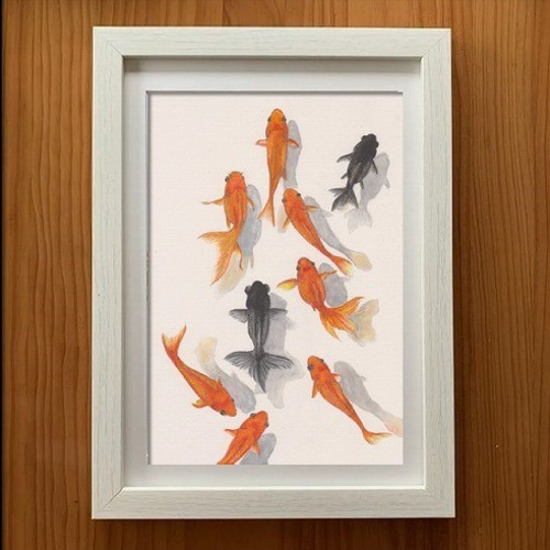水彩画原画【金魚 01】送料無料! 絵画 atelier KARISH 通販 水彩画原画【金魚 01】送料無料! 絵画 atelier KARISH 通販