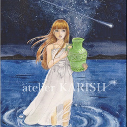 水彩画原画【水仙】A5サイズ イラスト atelier KARISH 通販 13301360