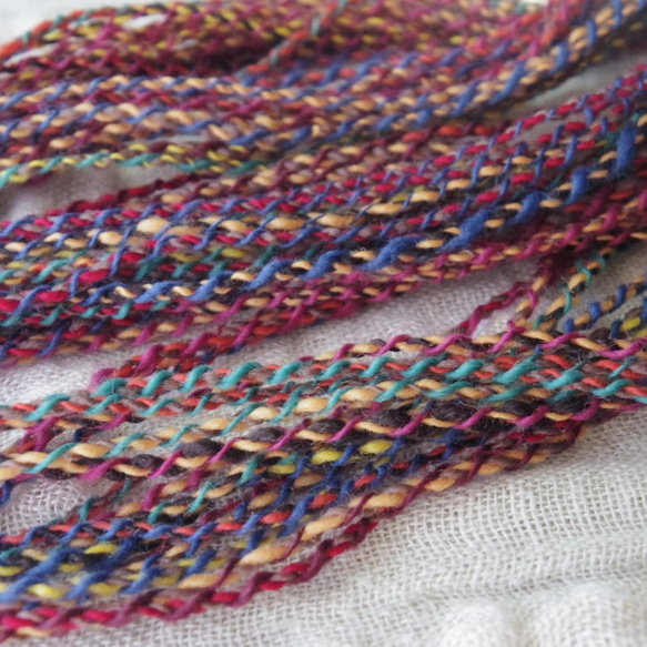 (26)手紡ぎ糸  Basic Crepe Yarn(3-Ply)アネモネＢ 2枚目の画像