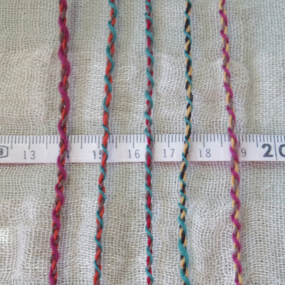 (26)手紡ぎ糸  Basic Crepe Yarn(3-Ply)アネモネＢ 3枚目の画像