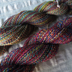 (26)手紡ぎ糸  Basic Crepe Yarn(3-Ply)アネモネＢ 6枚目の画像