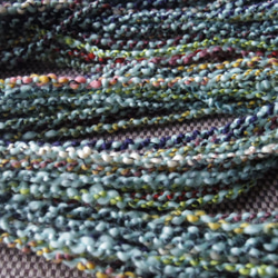 (67) 手紡ぎ糸 Textured Cable Yarns 青磁色ベース（Ｂ） 3枚目の画像