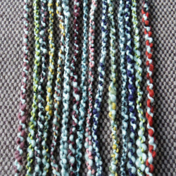 (67) 手紡ぎ糸 Textured Cable Yarns 青磁色ベース（Ｂ） 4枚目の画像