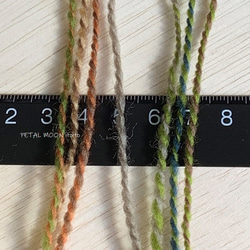 手紡ぎ糸●双糸●茶緑　Ｂ 6枚目の画像