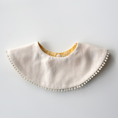 送料無料】 tam ベビースタイ イエローフラワー（裏地アイボリー