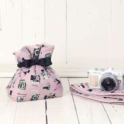相機和其他包裹布&#39;Kurumin&#39;/復古相機粉紅色圖案80047-079 第1張的照片
