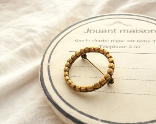 tambourine 真鍮ブローチ silver 新品未使用 ミナペルホネン