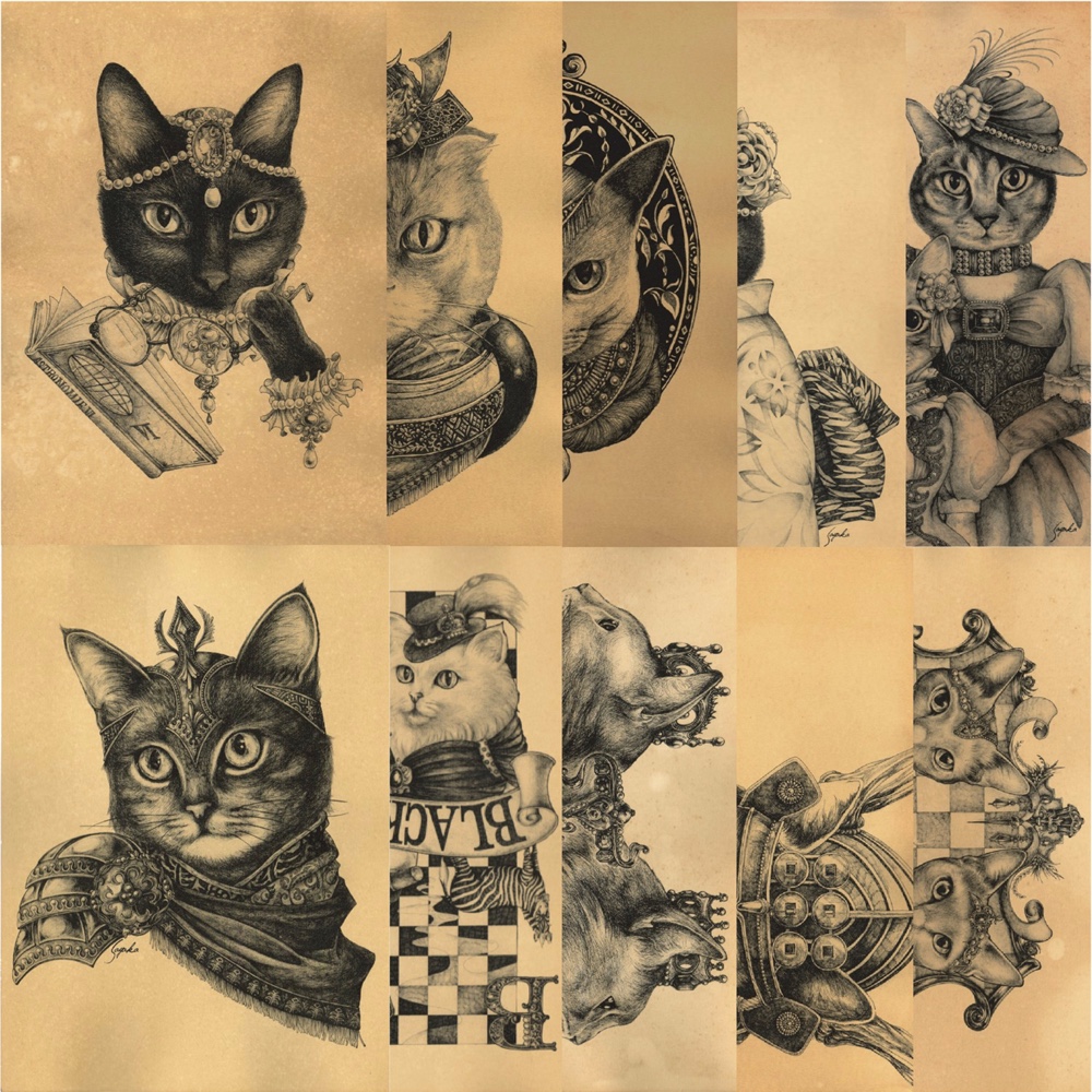 【お買い得】珈琲染めポストカード(Lサイズ)10枚セット