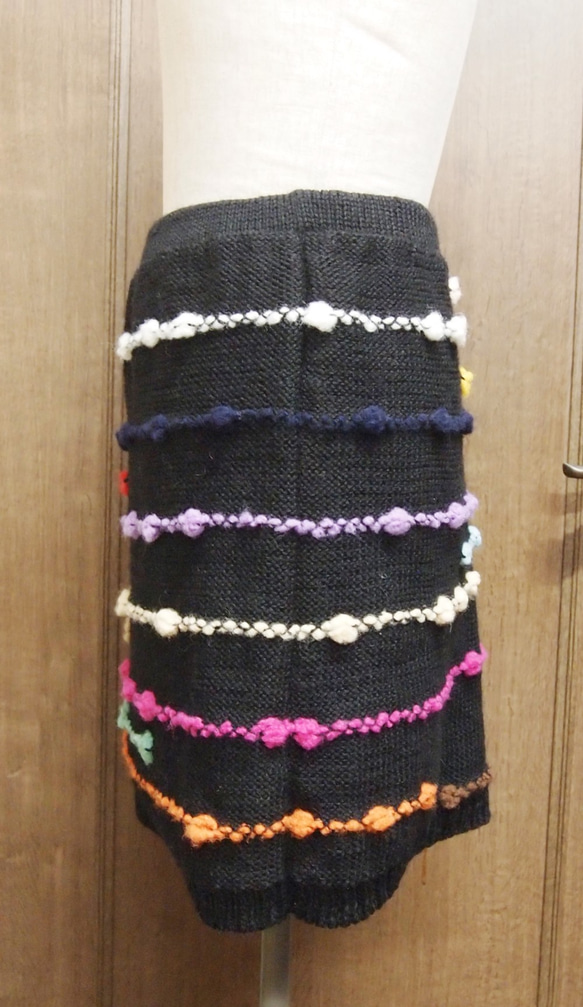現品20％OFF‼　暖かなオーバースカートニット　編み　ウール　毛糸 2枚目の画像