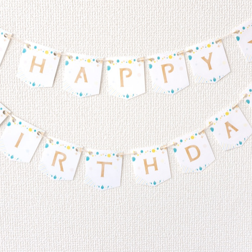 バースデーガーランド ミニ water_flag ガーランド IRODORI 通販